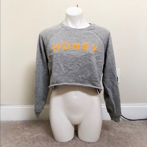 Honey Fashion Nova Cropped Sweatshirt